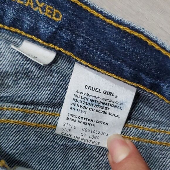Cruel Girl Relaxed Fit Straight Leg Women’s Denim Jeans,  Size 7L - Picture 9 of 9